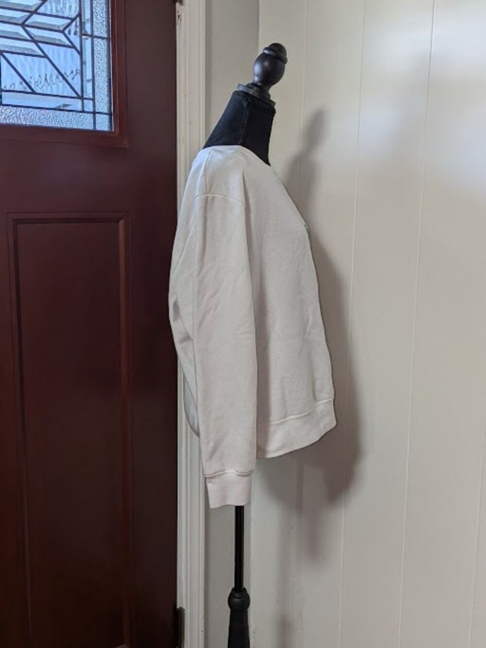 White Butterfly Embroidered Crewneck Sweater - Picture 5 of 16